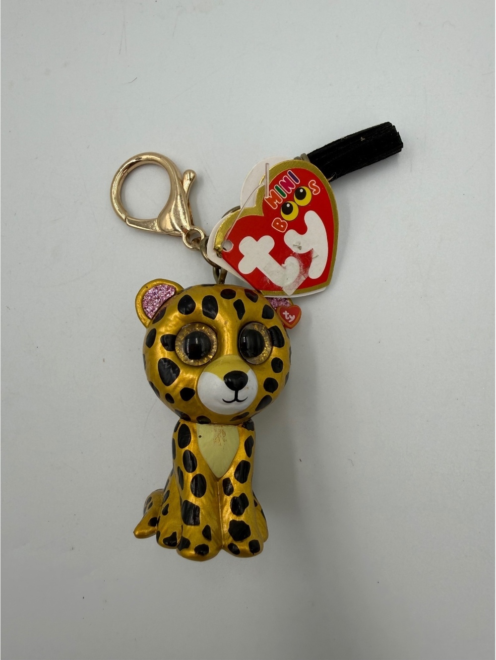Ty Mini Boos Leopard Keychain Charm collectible